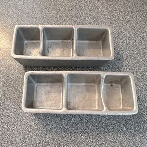 TWO Vintage Rare Wilton USA 3 compartment divider tray / Ice mold Tray
